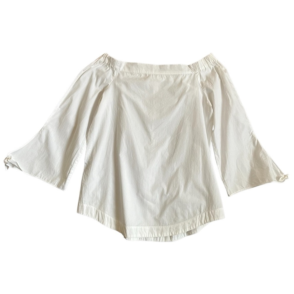 Free People Off-Shoulder Bell Sleeve Top in Cream